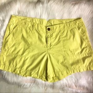3x$25 Old Navy 100% Cotton Yellow Chino Shorts with Four Pockets, Size 14